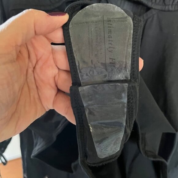 Free People Chasin Spring Maxi Bodysuit Black Dress Button Floral Embroidered S - Picture 14 of 16